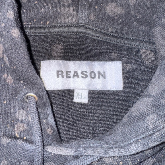 🔥 REASON CLOTHING BRAND MENS INDIAN CHIEF HEAD SKULL PAINT SPLASH HOODIE XL 🔥 - Picture 6 of 7